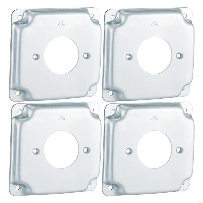 

X9FA Set of 4 Galvanized Alloy Outlet Box Covers for Square Rectangular Enclosures
