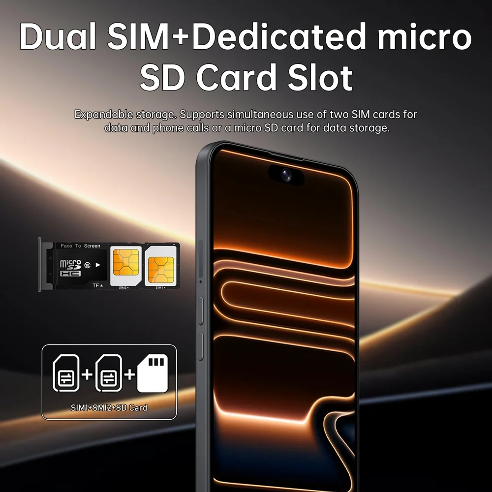 K-Touch Mobiltelefone M17 Pro Max Smartphone 5G Dual-SIM Android 15 Günstiges Handy 7,3 Zoll 16+48MP Kamera 7800mAh WIFI GPS Globale Version Mobiltelefone für Männer und Frauen – Detail 15