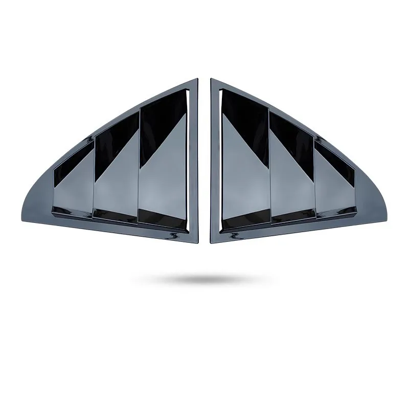 Car Rear Triangular Window Louvers Shutters Blinds Cover Trim For Mercedes-Benz E Class W214 2024-2025 Carbon fiber pattern