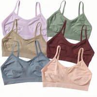Women Push Up Tube Tops Seamless Sport Bras No-pads Soft Crop Top Female Non-wired Underwear Solid Color Intimates Sexy Lingerie