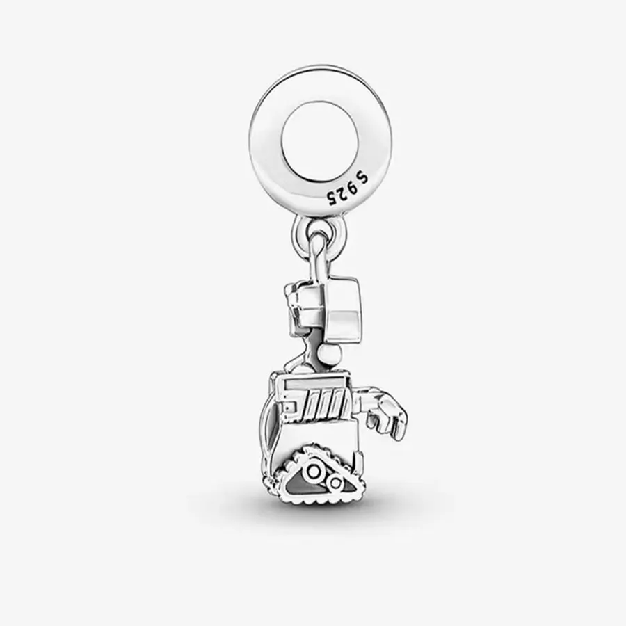 قلادة روبوت ديزني من الفضة الإسترلينية 100% عيار 925 مناسبة لسوار باندورا الأصلي، هدية عصرية للنساء