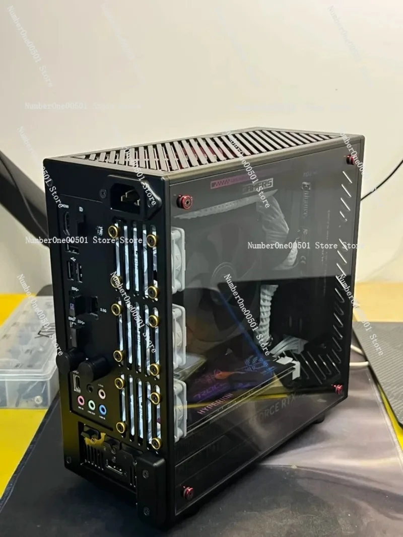 LP-P6 ITX Case, All-Aluminum CNC Low Profile GPU Chassis for RTX 4060LP 5060LP, 1U Power Supply SFF Computer Case