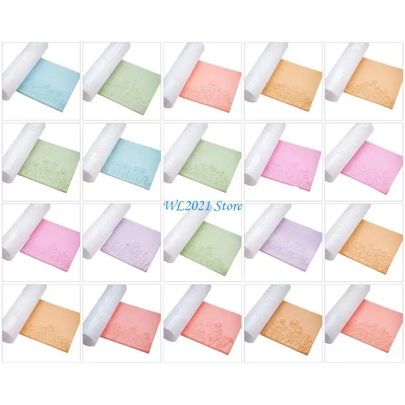 

G5GC Polymer Clay Texture Roller For Earring Making Floral Jewelry Crafting Tool