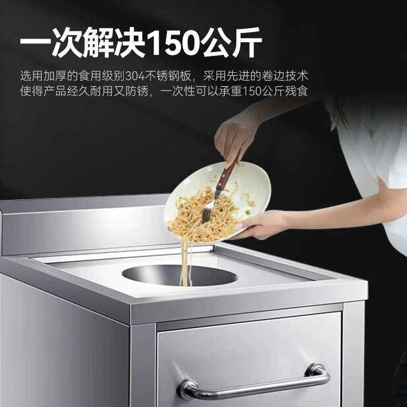 Collezione di rifiuti per auto residui in acciaio inossidabile, tavolo da pranzo, piatto da pranzo, stoviglie per auto, pattumiera