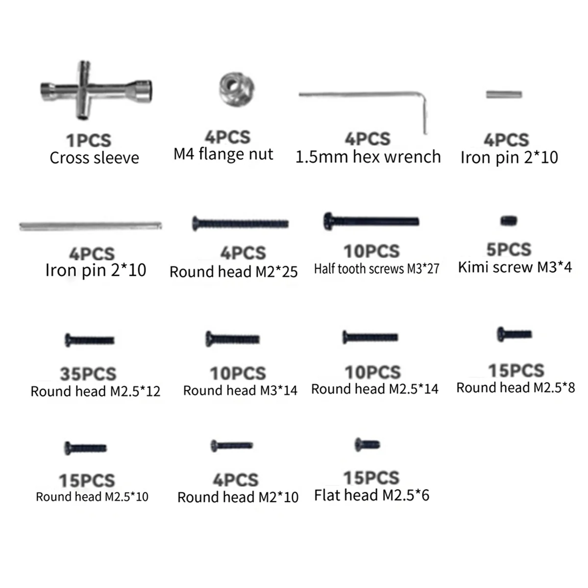 Y04A Screw Tool Accessories Box for 1/16 16207 16208 16209 16210 H16 H16BM RC Car Upgrade Parts
