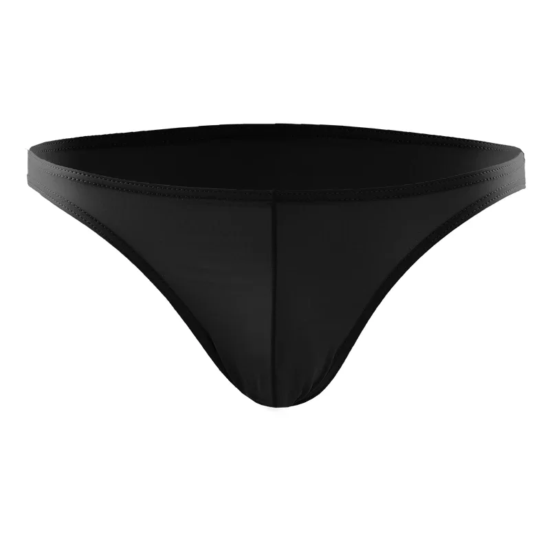 

Men's Narrow Band Ice Silk Briefs, Summer Thin Breathable Low-rise Tight Seamless Sexy Mini Triangle Underwear