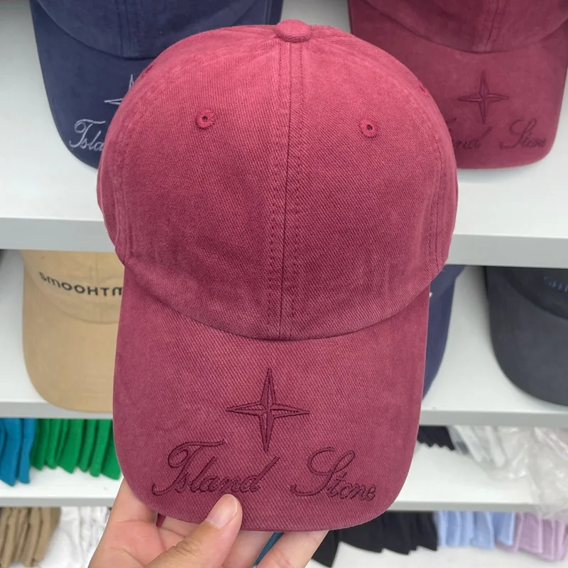 

Винтажные бейсболки, мужские и женские уличные повседневные кепки с вышивкой алфавита и маленьким лицом KJ 202410117