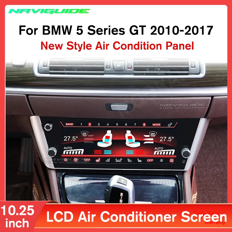 NAVIGUIDE Air Conditioning Board AC Panel For BMW 5 Series GT  2010-2017 Car Touch LCD Screen Digital Multimedia Player