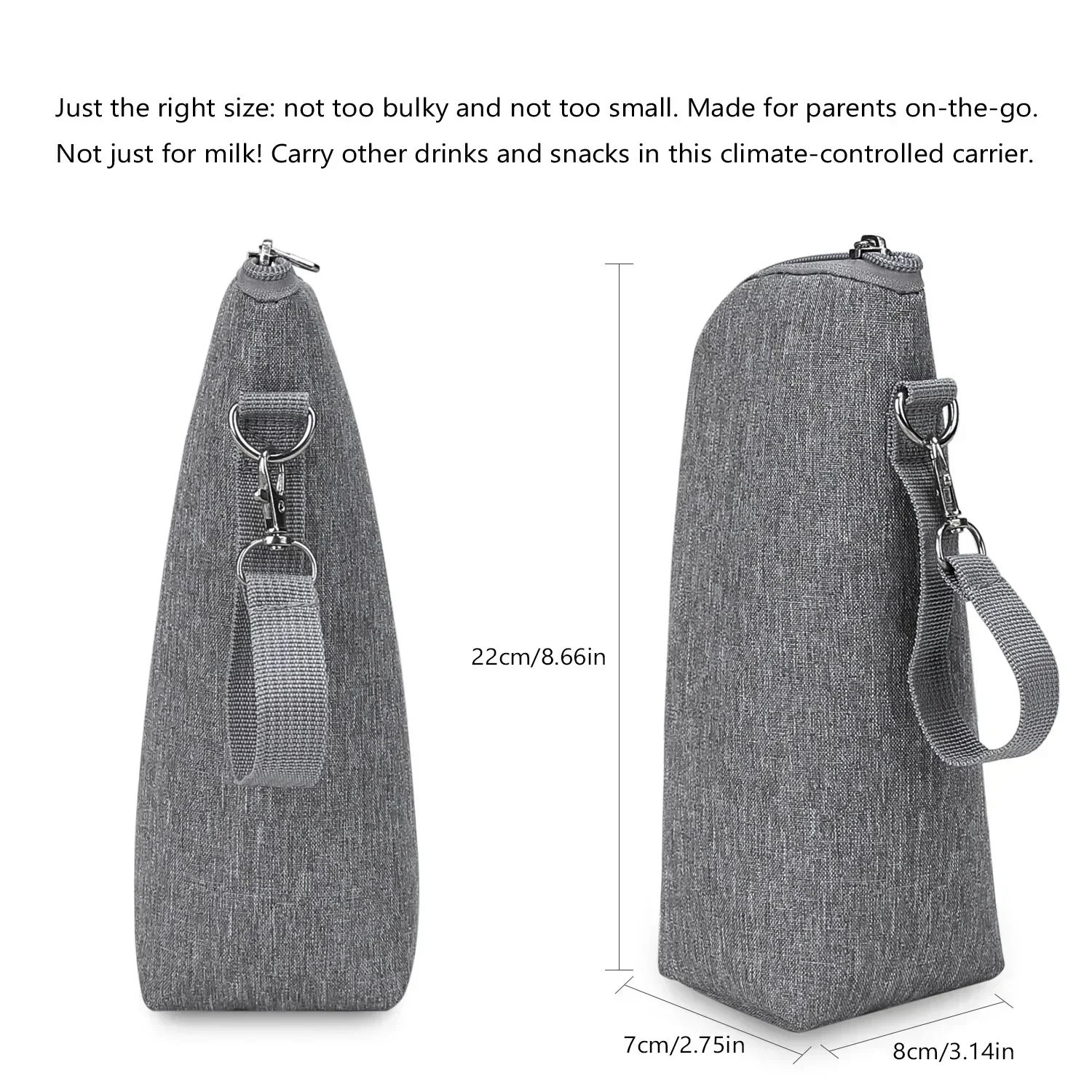 Babyflaschenwärmer-Tasche, tragbare Isolier-Tasche aus Aluminiumfolie für Babyflaschen, Hängetasche für Kinderwagen zum Aufbewahren von Bechern – Detail 15