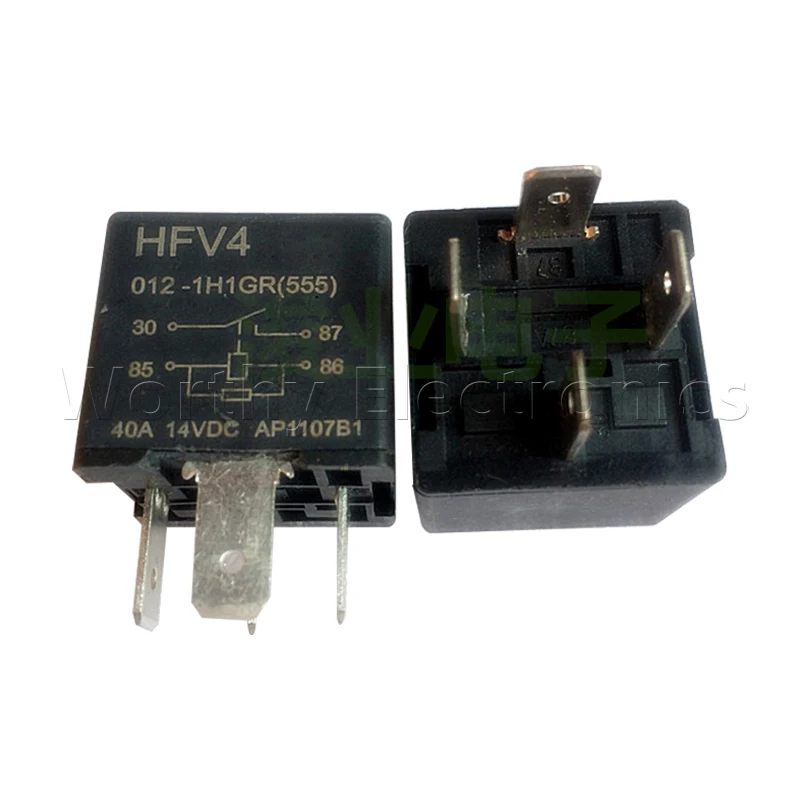 

Free shipping 10pcs/lot relay 12VDC 40A 4PIN HFV4 012-1H1GR(555)