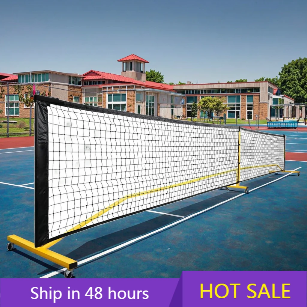 

YTYIN Portable 22FT Outdoor Tennis and Pickleball Net with Transport Wheels Popular Pickleball Equipment