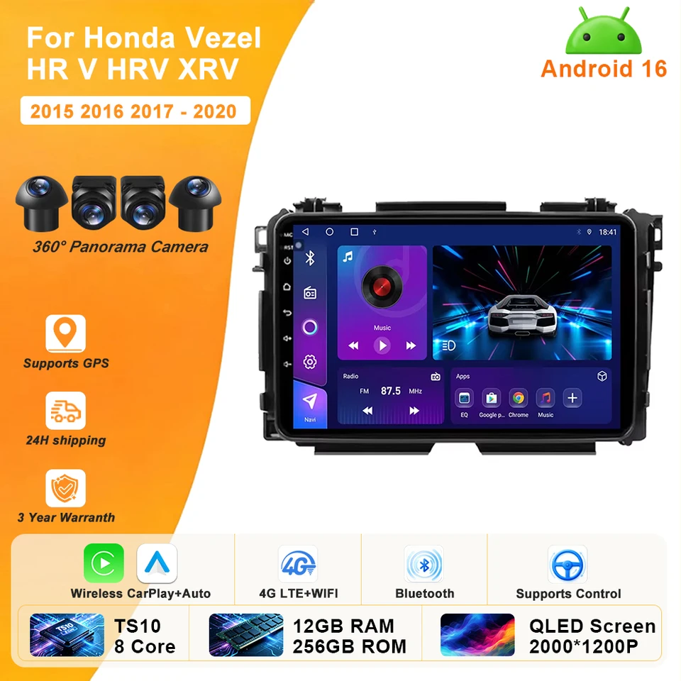 Android 15 Car Radio for Honda Vezel HR-V 2015-2020