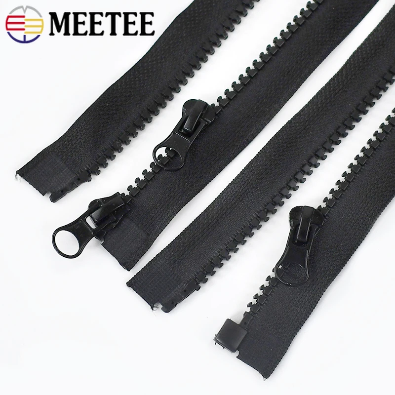 60-300cm 5# 8# Resin Zipper for Sewing Long Open-End Zippers with Single/Double Sliders Tent Coat Clothes Zip Repair Accessories