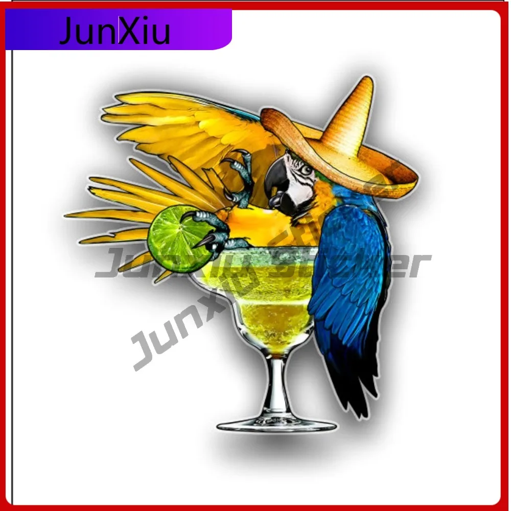 

Margarita Parrot Vinyl Sticker Accessories Decal Waterproof For Auto Cars Trucks Bumper Windshield Windows Laptop Rv Camper Kaya