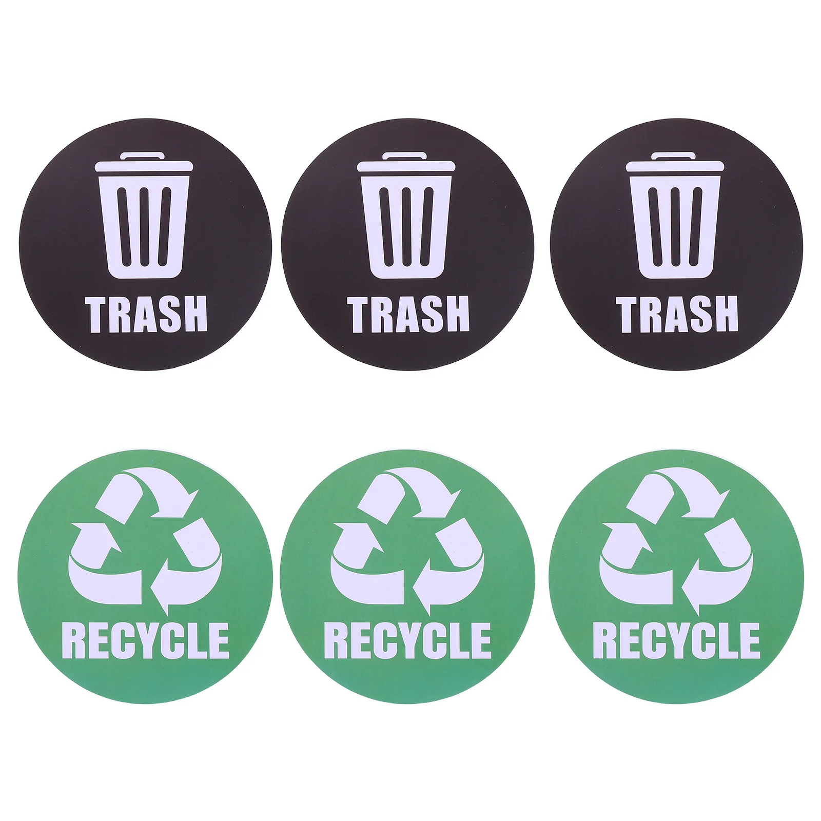 

6Pcs Garbage Sorting Stickers Waste Bin Classification Labels Waterproof Weatherproof for Home Office Apartments Hotels Gyms