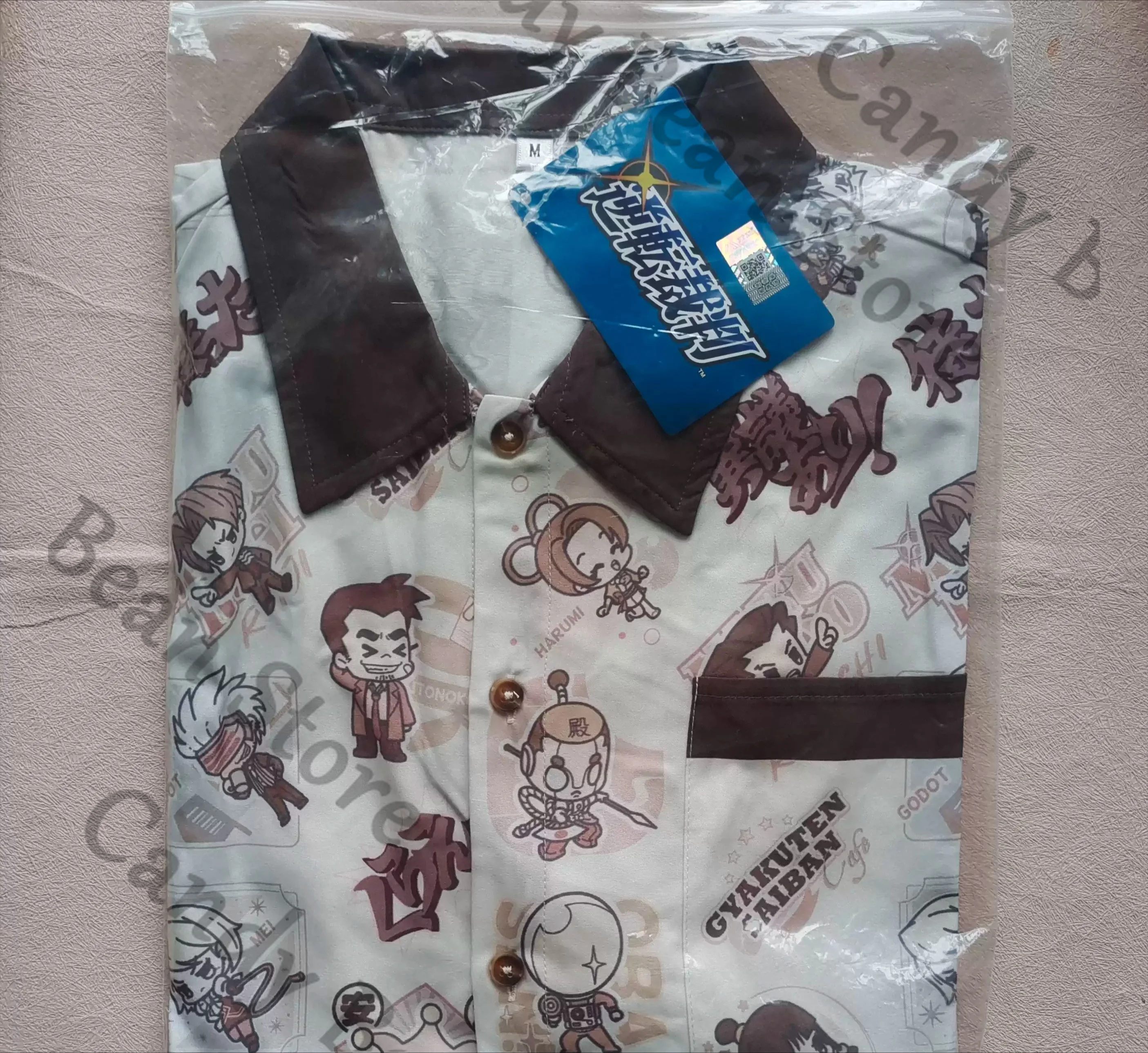 Genuine Anime Ace Attorney Miles Edgeworth Phoenix Wright Cosplay Printing Shirt Blouse Cartoon Shirt Costumes Clothing Gift