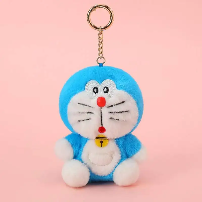 أحدث عبقور Dingdang القط الرموز التعبيرية على ظهره قلادة المفاتيح دمية Kawaii محشوة ألعاب من نسيج مخملي دمية الكرتون أنيمي لطيف وممتع هدية