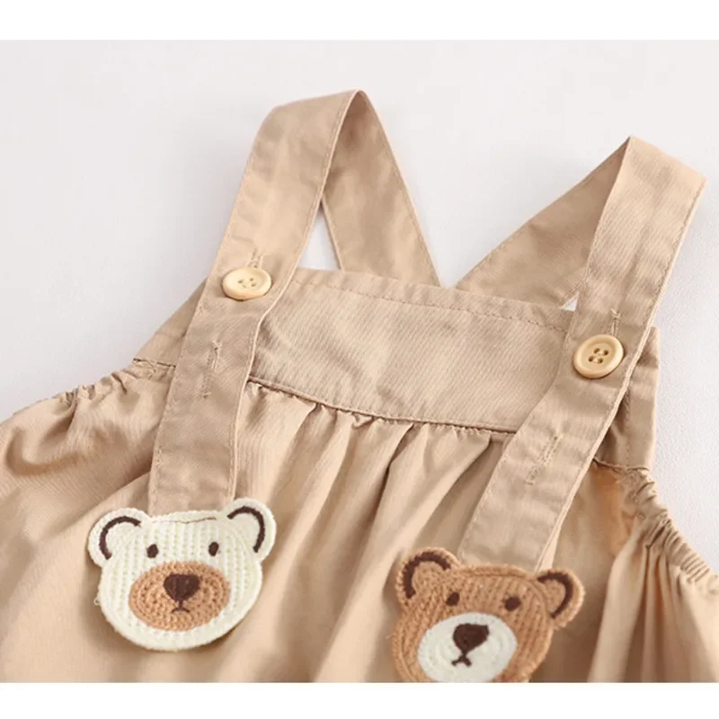 New Summer Baby Clothes Suit Children Boys Girls Cartoon T-Shirt Strap Shorts 2Pcs/Sets Toddler Casual Costume Kids Sportswear