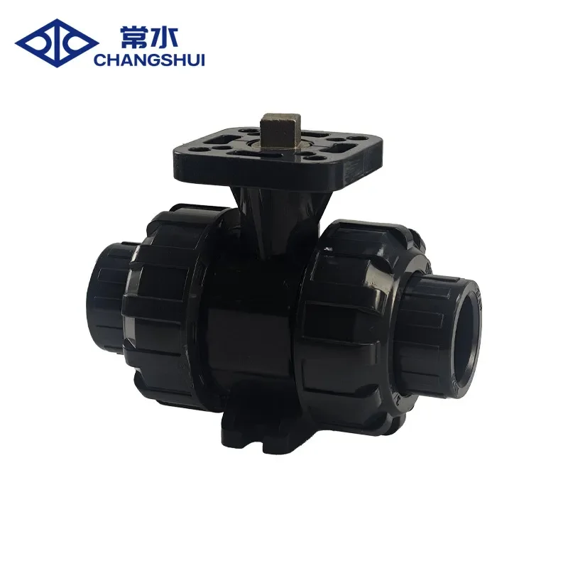 Q911X 10S Electric Ball Valve UPVC Double Oil Connection Plastic Water Valve Switch Type 220V Chemical Water Treatment