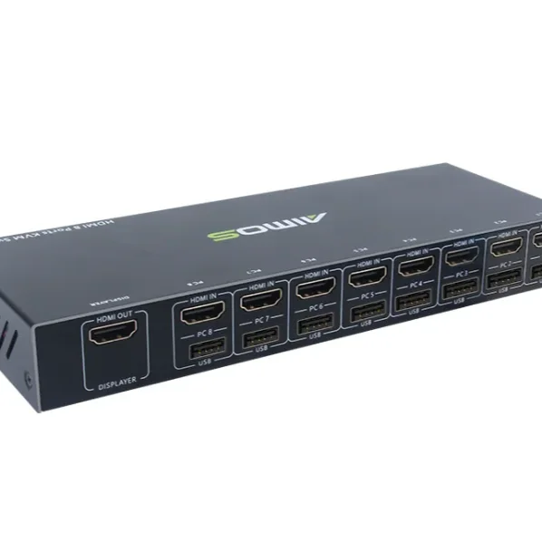 

KVM switch 8-port HD sharing 8-in, 1-out, 8-in, 4-out, one set of mouse and keyboard sharing device HUB with remote control