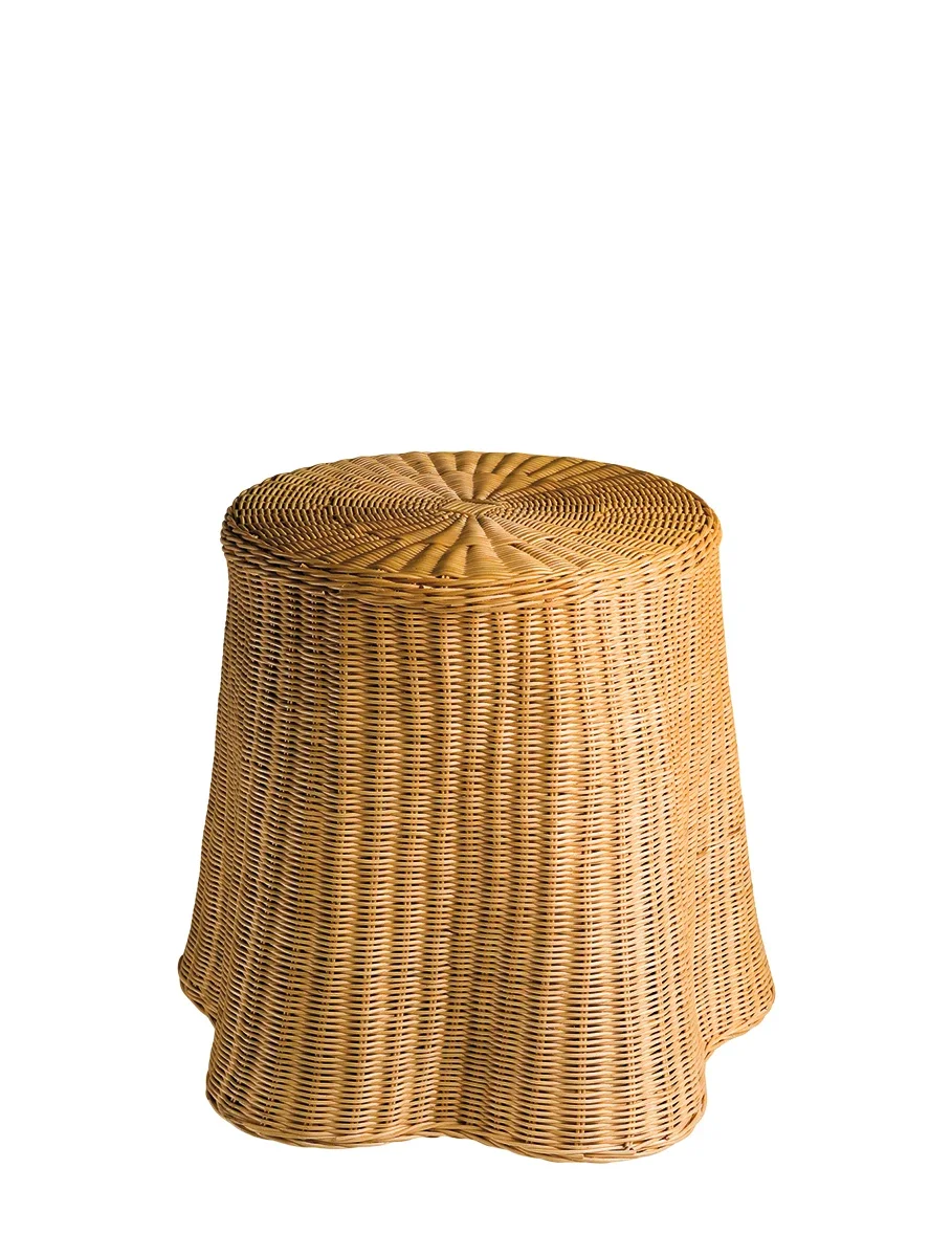 Design vintage natural feito à mão rattan ondulado mesa de centro para móveis para casa mais vendido para sala de estar item