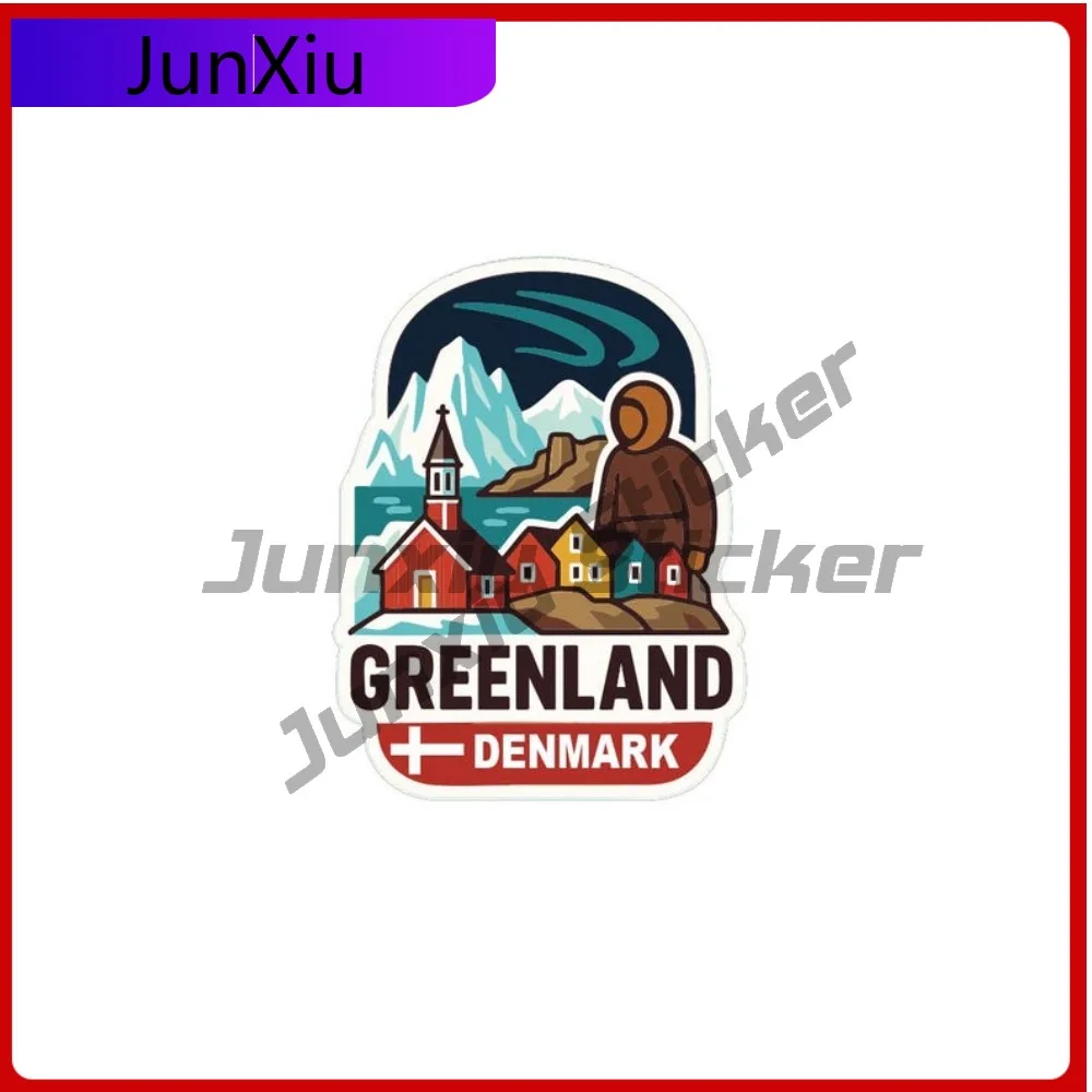

Greenland Denmark City Travel Sticker Vinyl Sunscreen Decal Custom Printed Decals Adventure Stickers For Motorcycle Motocross
