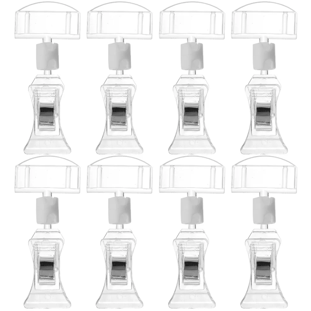 

Clip-on Sign Holders Retail Countertop Plastic Clips for Display Basket Labels Rotating Stand