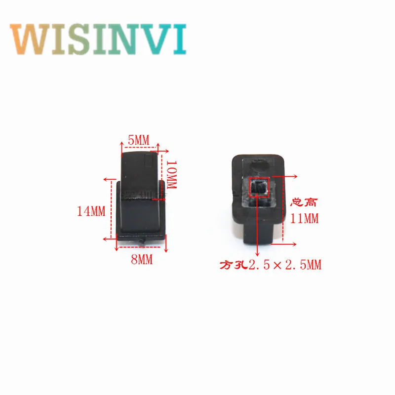 10pcs 5×10×8mm pastic translucent button cap Tact Switch cap Horizontal and vertical lights are universal aperture 2.5 × 2.5mm