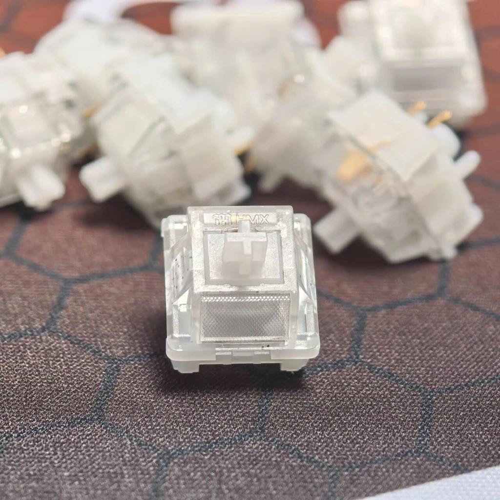 

HMX Hydra Switch Tactile Keyboard Switches Pre-Lubed 5 Pin Hot Swap Mechanical Keyboard Switches HMX HP Tactile Switch POM Stem