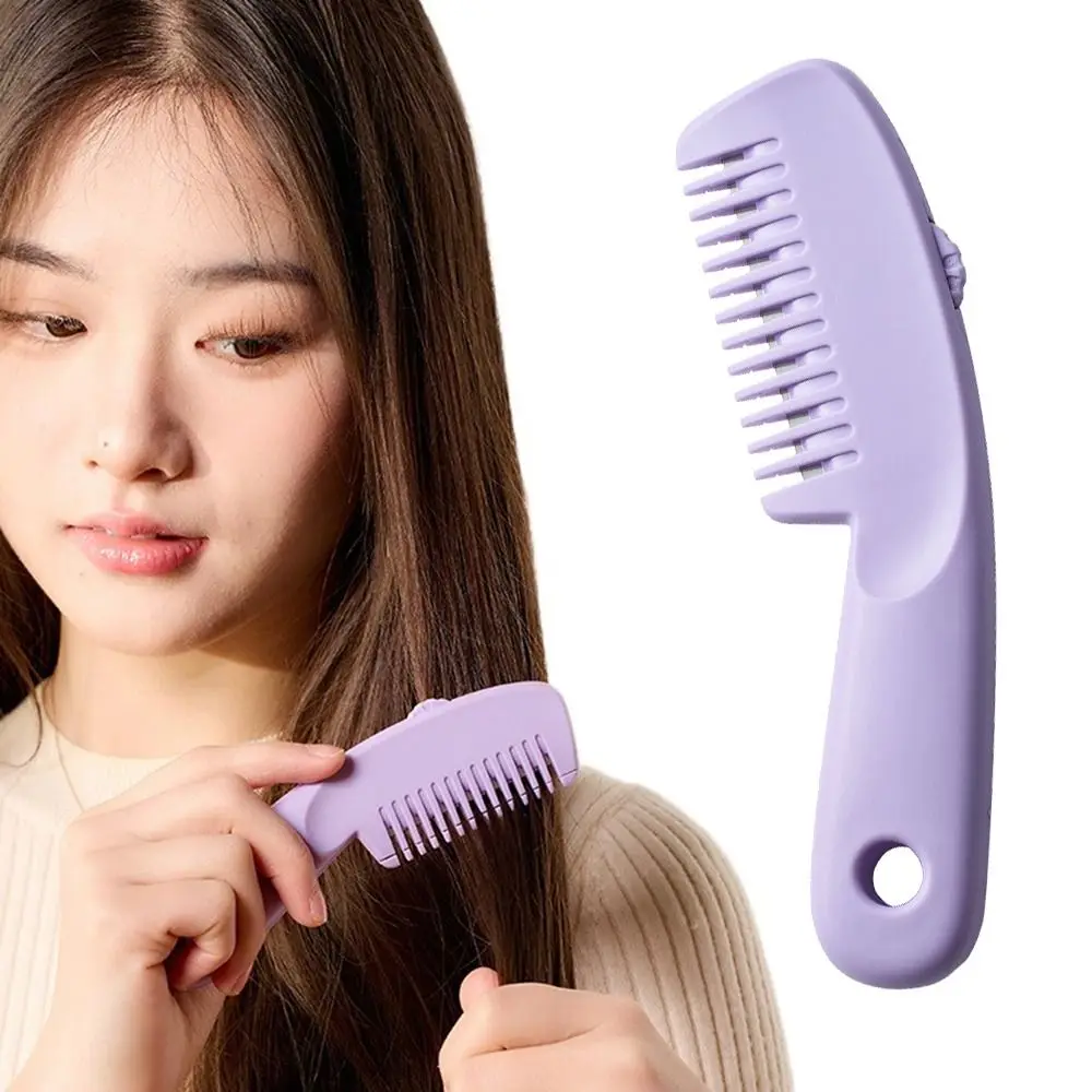 

3 Modes 2 in 1 Hairdressing Comb Portable Manual Hair Cutting Comb Detachable with Hanging Hole Hair Split End Trimmer Home