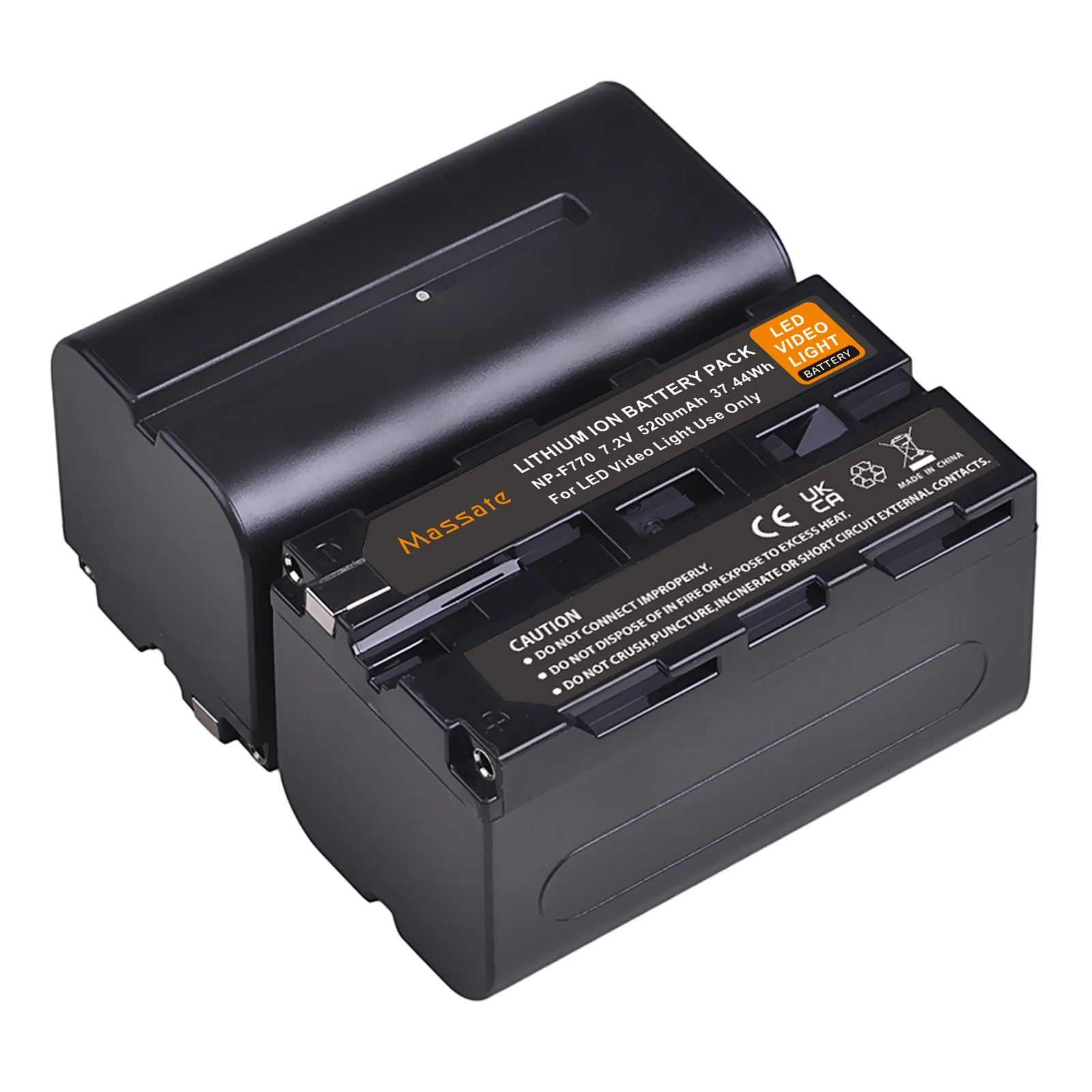 Massate 5200mAh NP-F770  NP F750 LED Power Indicator battery + LCD USB Charger for Sony NPF960 F970 F550 F730 QM91D CCD-TRV58