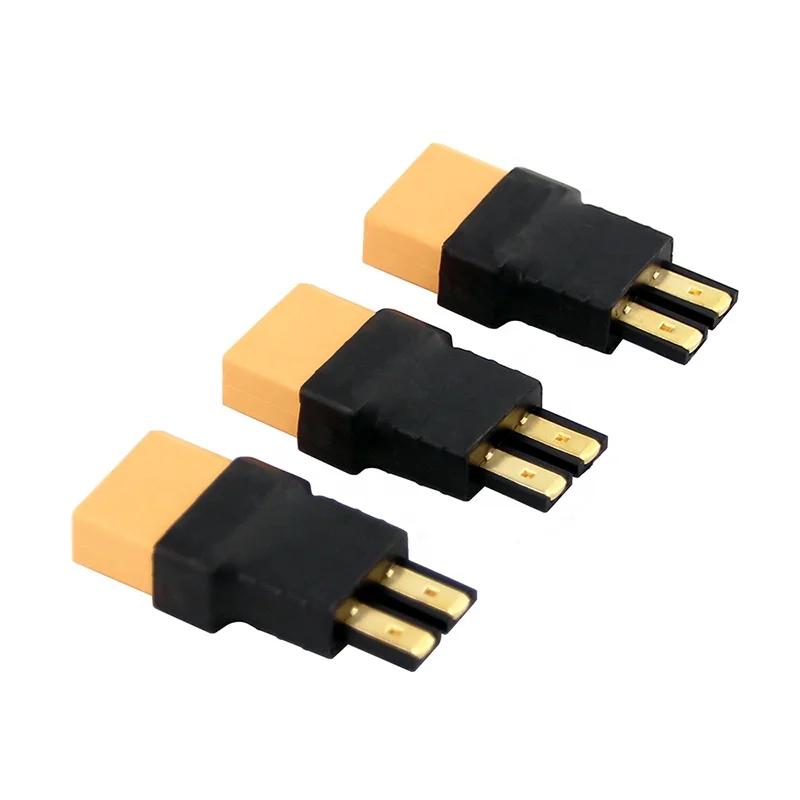 Adaptador Amass XT90 a TRX, conector macho hembra de plástico para Control de batería Lipo RC, piezas DIY para avión RC, 10 Uds.