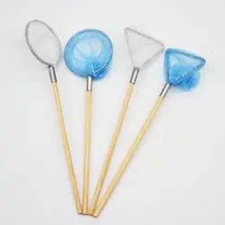 Pretend Play Dollhouse Fishing Net Rod Decor White Blue Mini Fishing Net Pole Furniture DIY Miniature Sea Scene Props Gifts