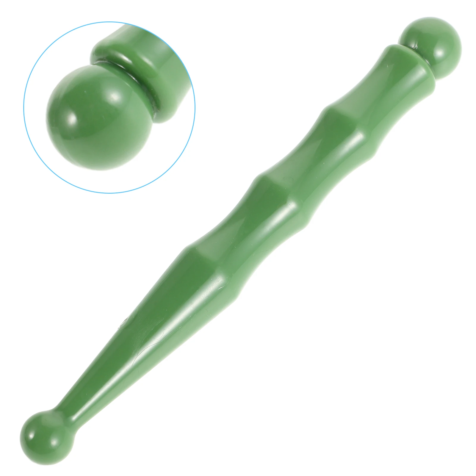 

Green Resin Acupressure Massage Stick Eye Relaxation Foot Reflexology Tool Gua Pen Skin Care Massager Scalp Muscle