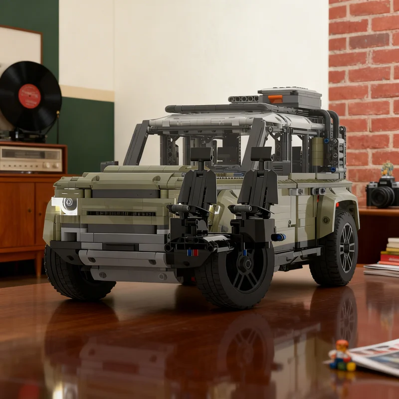 2857pcs MOC Cabin Walkthrough 1 10 Defender 110 RC Technical Model Toy Building Blocks Architecture Christmas Gift Assemble