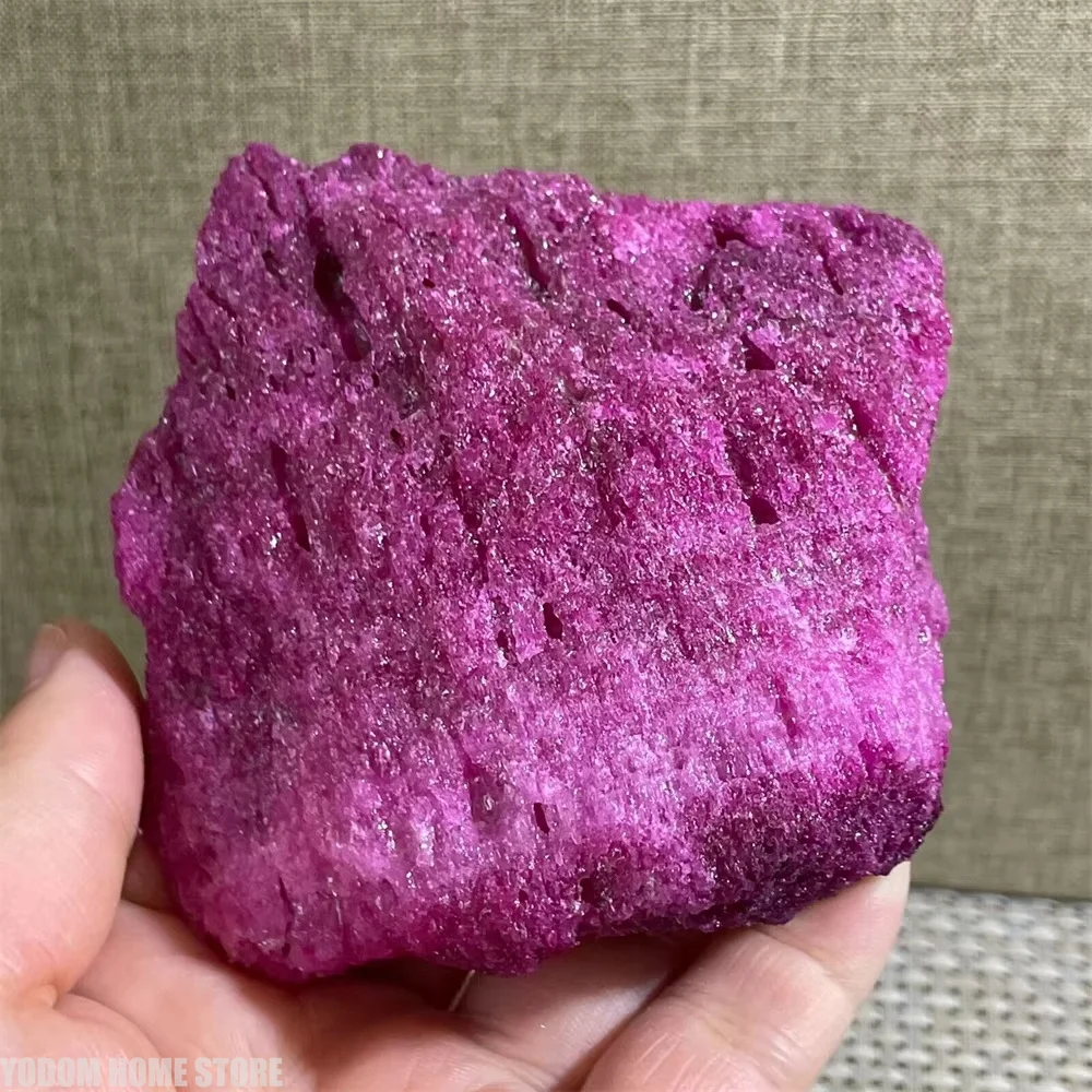 Natural Stones Red Corundum Ruby Crystal Specimen Wicca Mineral Healing Gemstone Aquarium Decoration DIY Jewelry Making Home