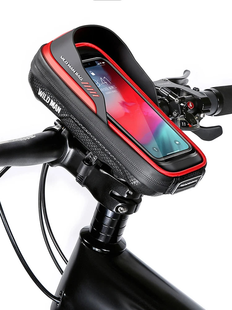AliExpress WILD MAN Waterproof Bike Phone Bag Touch Screen Bicycle Top Tube Bag MTB Road Bike Frame Front Phone Holder