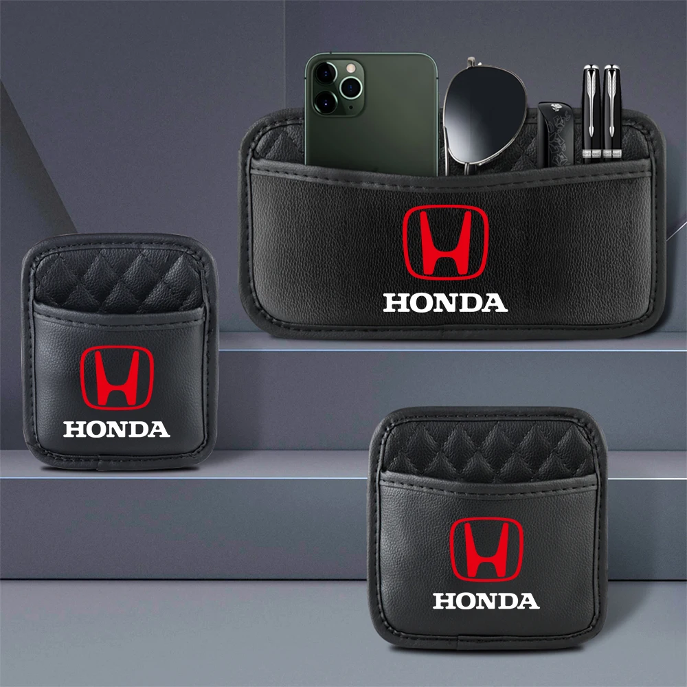 Car Accessories Side Door Seat Back Organizer Box Leather Storage Bags For Honda Mugen Power Accord Civic Vezel CRV Jazz City