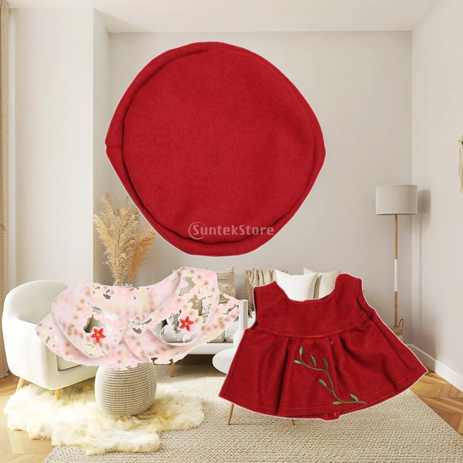 Cotton Plush Doll Clothes 20cm Miniature Dress Up Outfit Shirt Accessories for Dollhouse Collectors