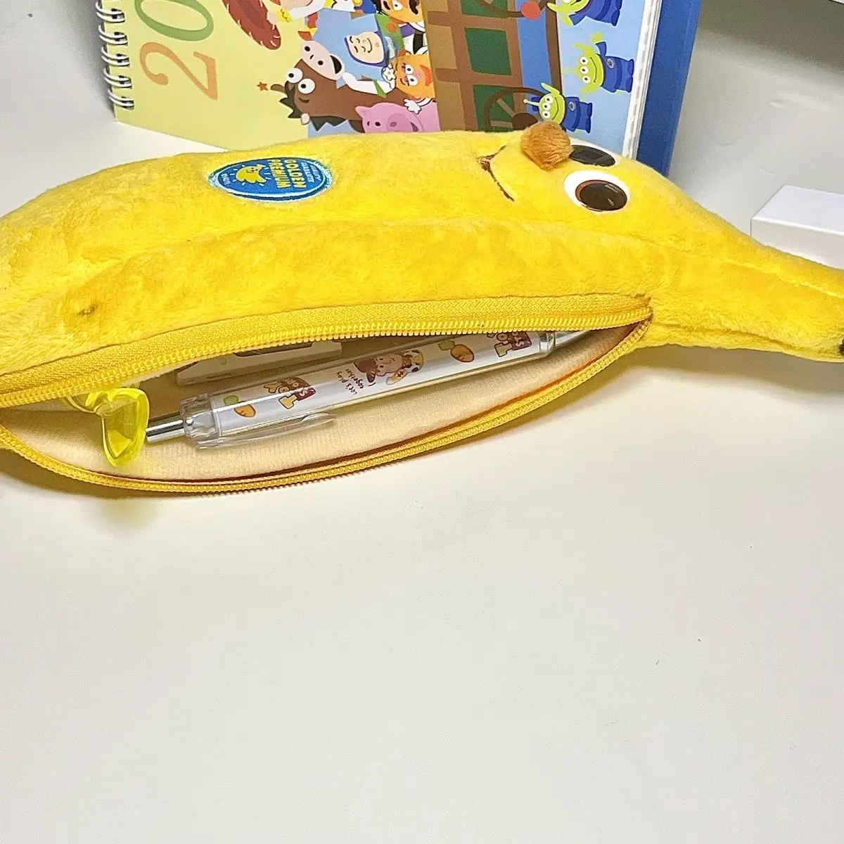 الموز مقلمة أفخم لطيف الكرتون قلم رصاص حقيبة التخزين ماكياج الفكاهة الإبداعية سعة كبيرة صندوق أدوات مكتب الطالب #2