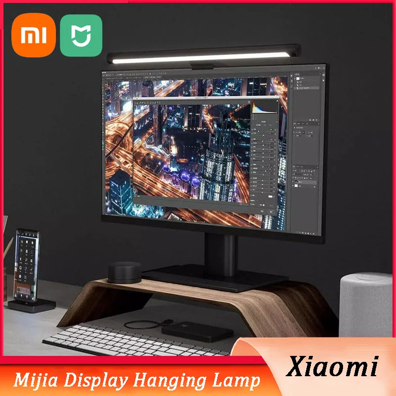 barra de luz led dobravel xiaomi mijia para computador lampada de leitura lampada suspensa protecao para olhos monitor pc 01