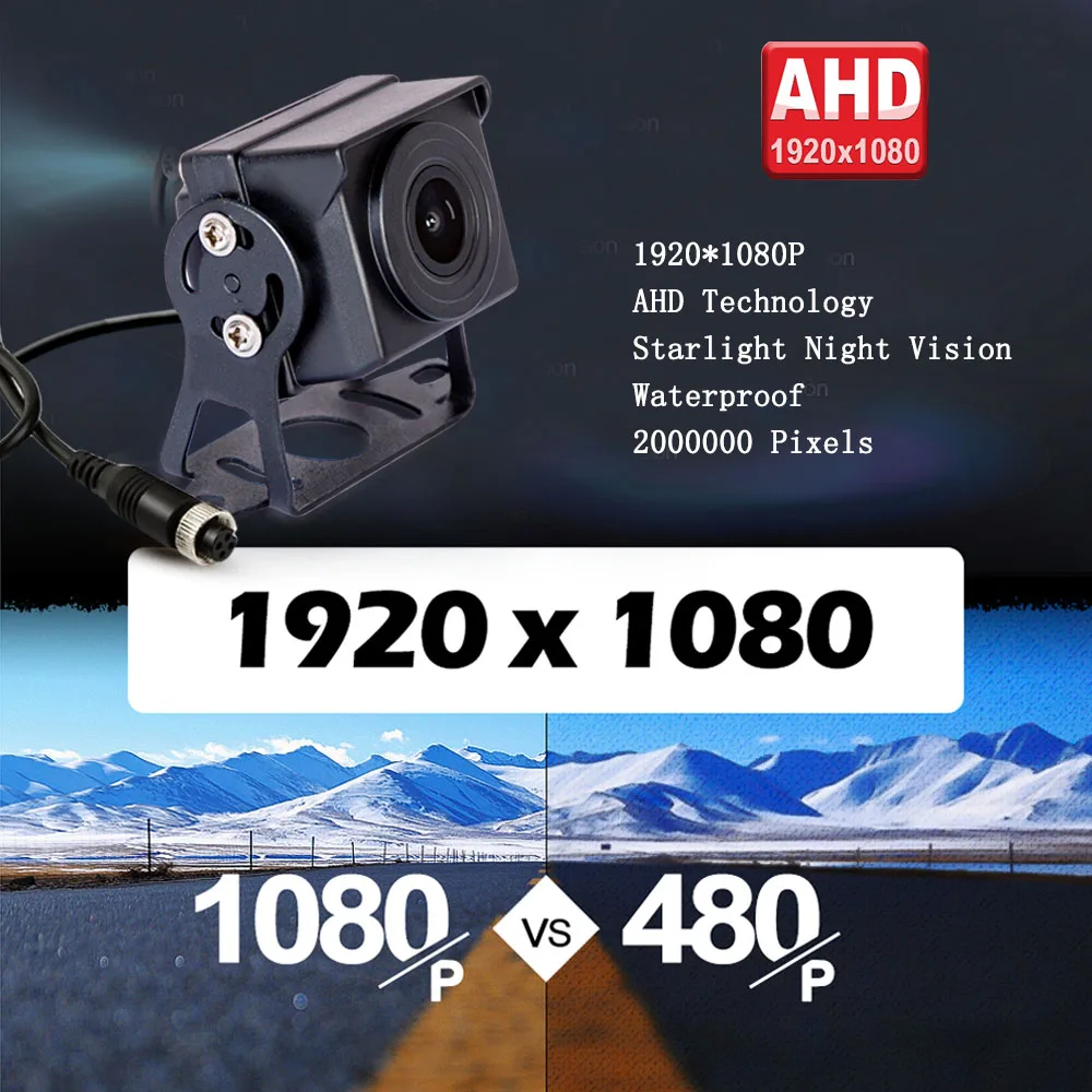 170 °   AHD 1080P Auto-Rückfahrkamera für LKW-Monitor Paking Einfache Installation 12-24V Bus Nachtsicht-Rückfahrkamera
