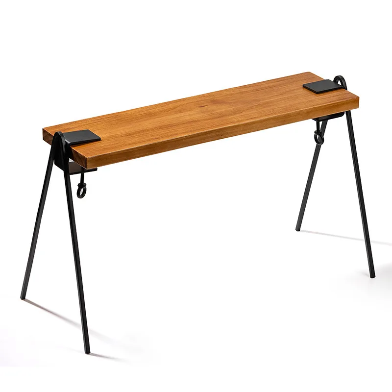 No punching table legs bracket Metal wrought iron outdoor camping coffee table tripod removable