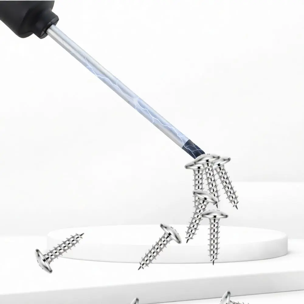 Comfortable Rubber Handle Screwdriver Set Chrome Vanadium Steel Phillips Slotted Bit Hand Tool For General Repair