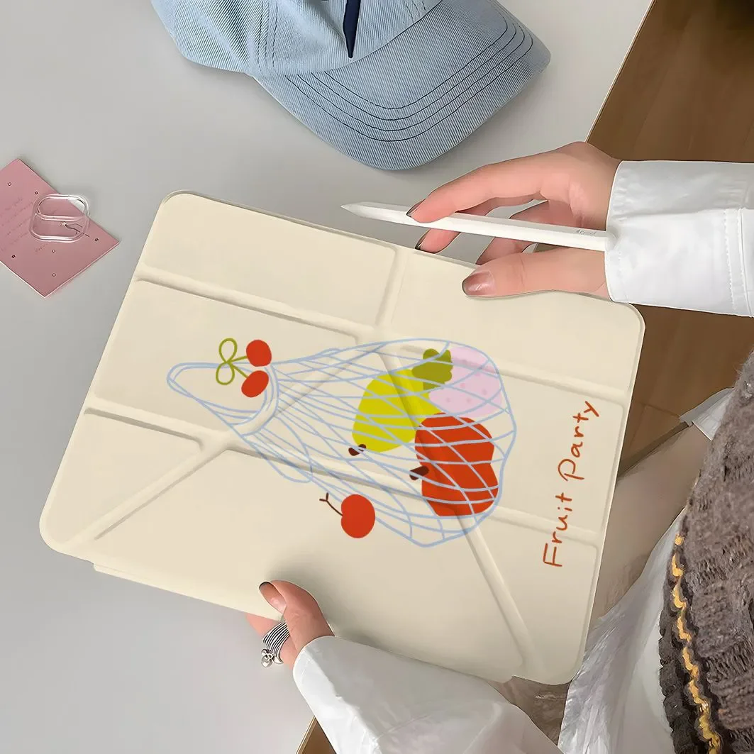 

Чехол-подставка Fruit Party для iPad Pro 11, 12.9, 13, 8.3 (M2, M4, M3), 9.7, 10.2 (5/6-го поколения), 7/8/9 (10-го поколения), 11 (11-го поколения), Mini 6, 7, Air 3, 4, 5, 6