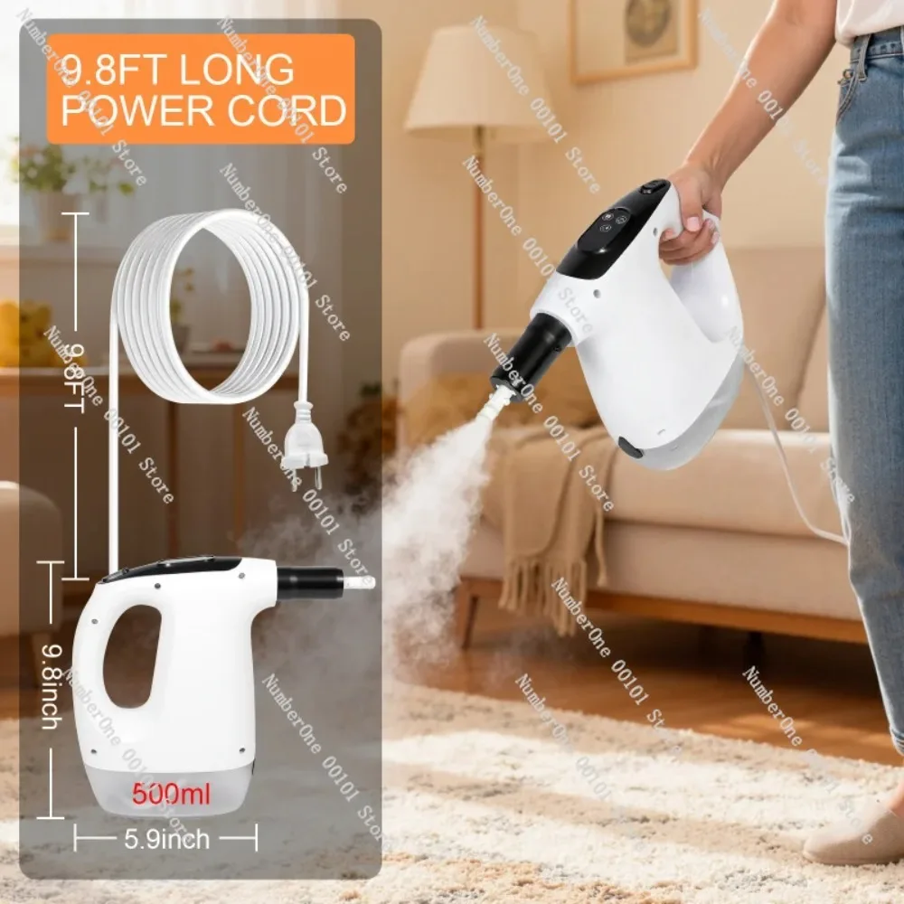 High-Temp Handheld Steam Cleaner  Portable Steamer for Home Kitchen Bathroom Sofa Carpet & Stain Removal