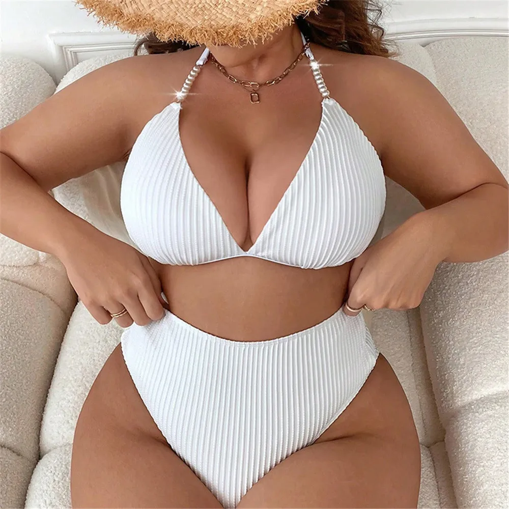 New Single Swimsuit for Beach, Sexy Split Bikini, High Waist Bikini, Holiday Fashion