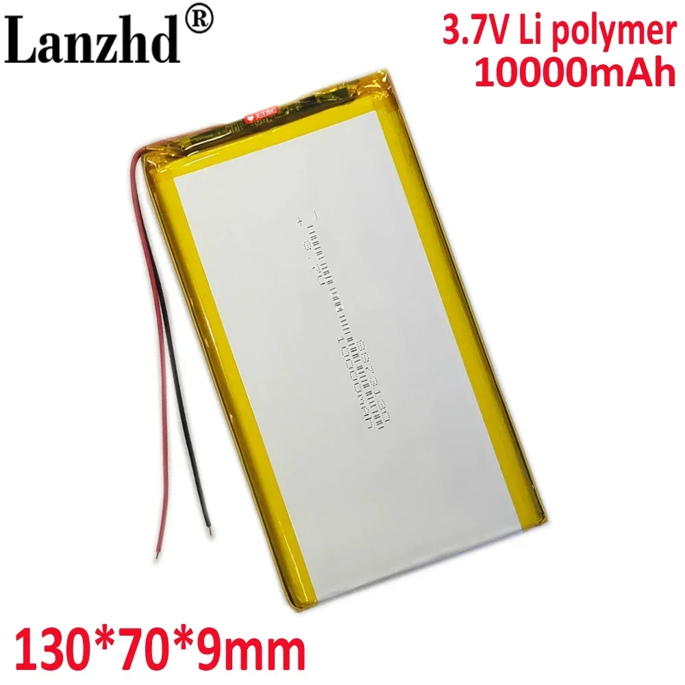 3.7V lithium battery 8870130 8873129 9070130 1070130 For LED table lamp mobile power tablet bank  DIY battery 10000mAh