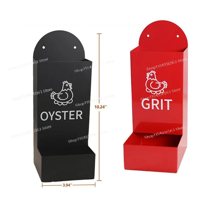 Hanging Automatic Metal Chicken Feeder - Coop Tank for Oyster Shell/Grit & Snack