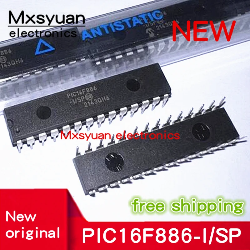 

5PCS~20PCS/LOT PIC16F886-I/SP PIC16F886 -I/SP DIP28 New original